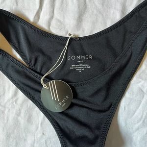 Sommer High Leg Bikini Bottom Black New